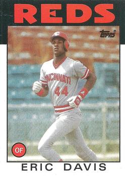 Eric Davis autographed baseball card (Cincinnati Reds) 1986 Fleer #175