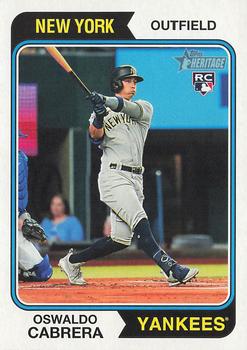 Oswaldo Cabrera 487 New York Yankees Rookie Topps Baseball 