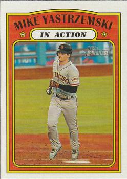 2020 Topps Throwback Thursday Baseball #123 Mike Yastrzemski/Carl  Yastrzemski Boston Red Sox San Francisco Giants 1977 Topps Baseball Big  League