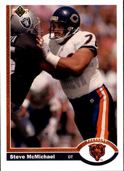 Steve Mcmichael Signed 1990 Pro Set #54 Chicago Bears Card Beckett  Authentic 581