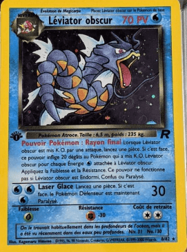 2000 Team Rocket “Leviator Obscur” French Dark Gyarados 8/82