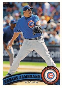 Carlos Zambrano player worn jersey patch baseball card (Chicago Cubs) 2005  Upper Deck Apparel #MLBCZ LE 325/325