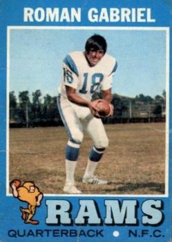 : 1972 Topps # 40 Roman Gabriel Los Angeles Rams (Football Card)  EX Rams : Collectibles & Fine Art