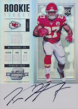 KAREEM HUNT 2017 Panini Elite Draft Picks #184 Rookie Card RC