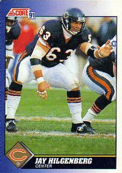 1990 Pro Set #53 JAY HILGENBERG Chicago Bears ~D5Q