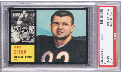 1962 Topps Mike Ditka Rookie Card #17