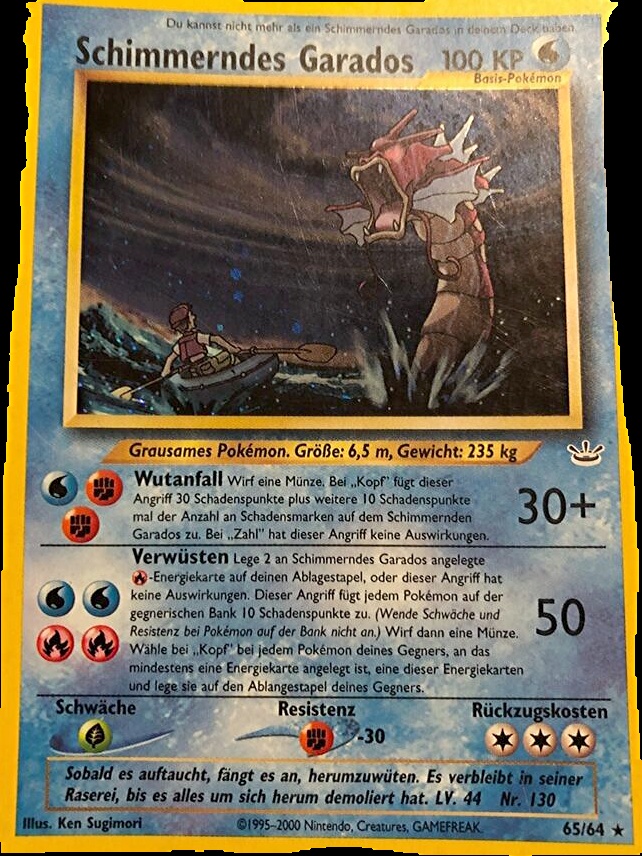 2001 Pokemon Neo Revelation German 65/64 Shining Gyarados
