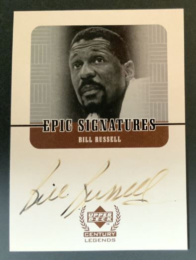 1999 UD Century Legends Epic Signatures Bill Russell #BR