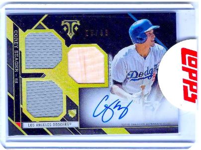 2016 Topps Triple Threads Corey Seager Autographed Jersey #/99