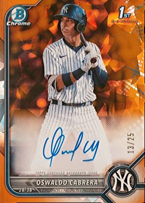 Oswaldo Cabrera Cards: Values, Rookies | Collectibles.com