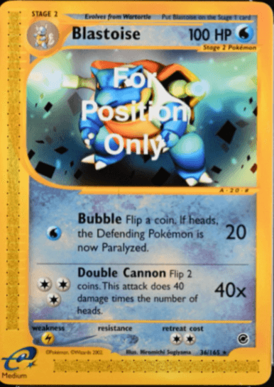  2002 Pokémon Expedition For Position Only Test Run Blastoise #36/165 - $2,550