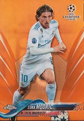 2022-23 TOPPS CHROME UEFA Luka Modric 07/10 réfracteur noir #62 SP Real