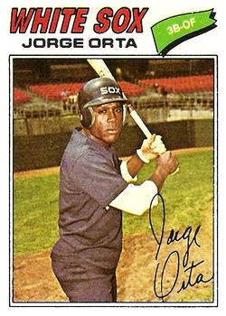 Jorge Orta Autographed 1977 Topps Card #109 Chicago White Sox SKU #205019