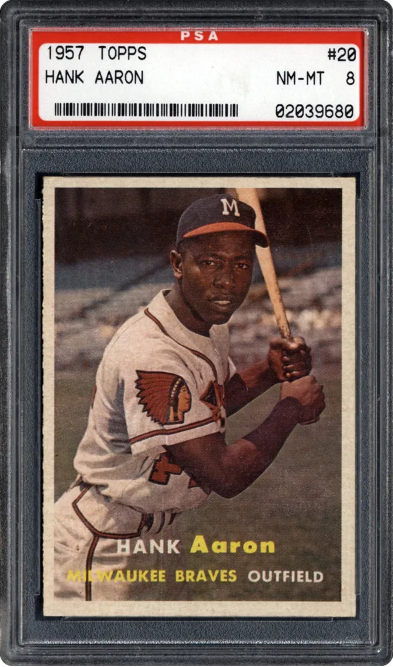 1957 Topps Hank Aaron #20
