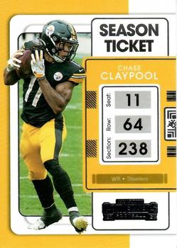 Chase Claypool 2020 Playoff Rookie Stallions Jersey Relic Card; Steelers