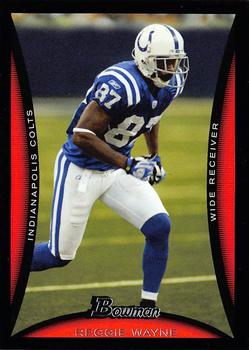 Reggie Wayne player worn jersey patch football card (Indianapolis Colts)  2006 Fleer Fabrics #FFWA