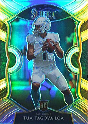 2020 Panini Select popular 145 Tua Tagovailoa Die-Cut White Prizm CSG 9