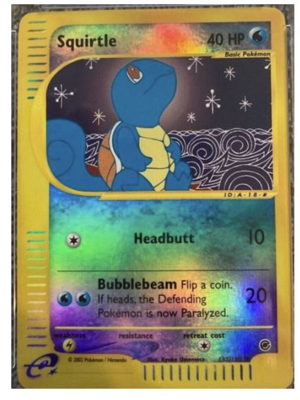 2002 Pokemon Expedition Reverse Foil Squirtle #132 - $999