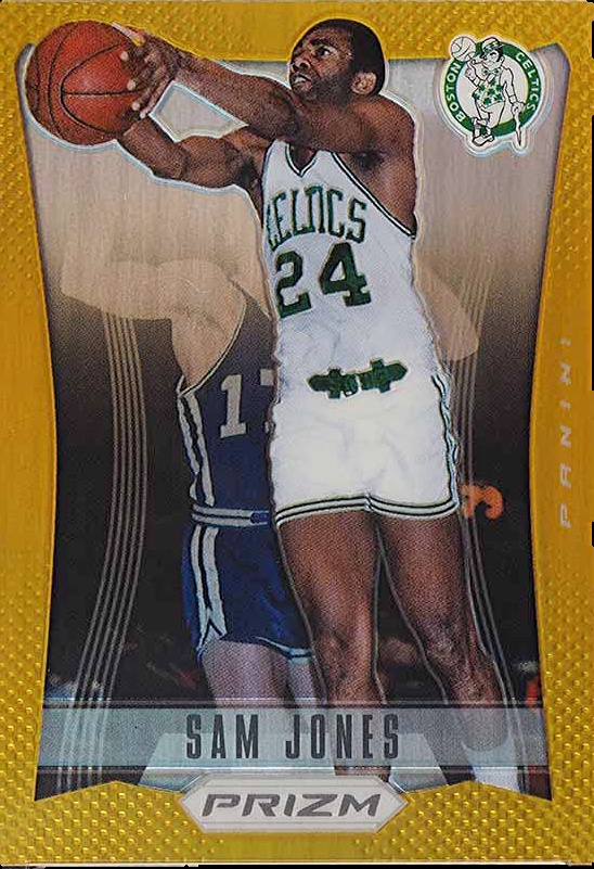 2019 Spectra ICONs Sam Jones auto 1/60 Boston Celtics top RIP