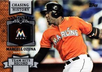 Marcell Ozuna autographed baseball card (Miami Marlins) 2014 Topps #70