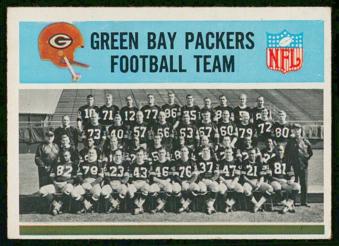 1964 Philadelphia #83 Green Bay Packers Team Card PSA 8