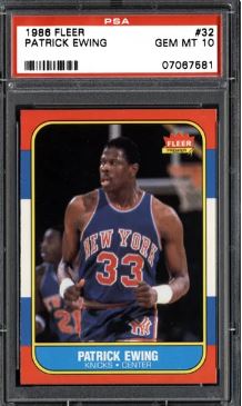 1986 Fleer Patrick Ewing RC #32
