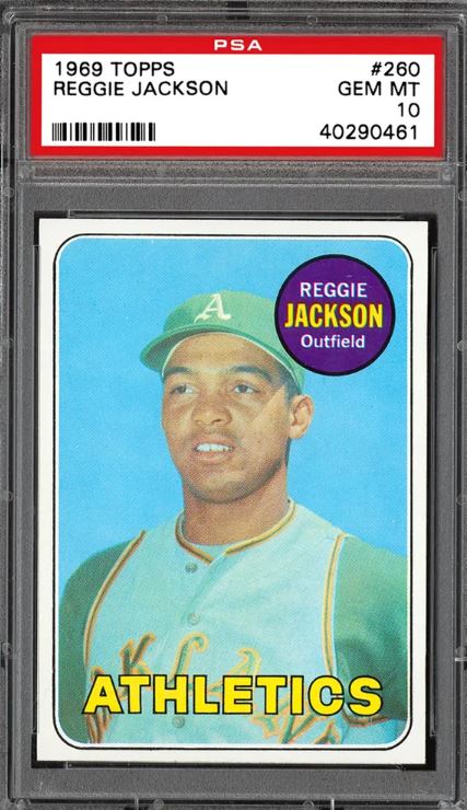 1969 Topps Reggie Jackson Rookie Card #260