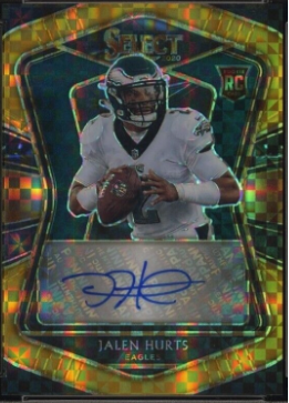 2020 Panini Select Black Prizm Rookie Signature Jalen Hurts /1 - $20,000