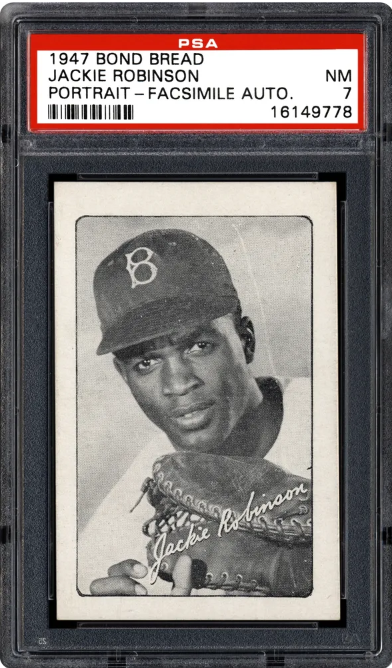 1947 Bond Bread Jackie Robinson (Portrait, Facsimile Autograph)