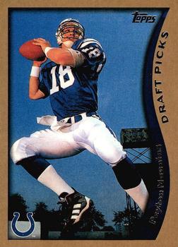 Peyton Manning Signed 1998 Collector's Edge First Place #135 RC (PSA)