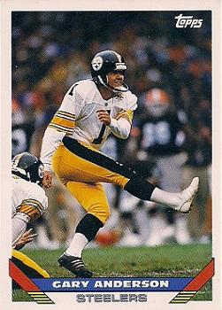 1989 Topps #324 Gary Anderson NM-MT Pittsburgh Steelers Football Trading  Card