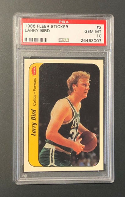 1986 Fleer Sticker Larry Bird #2