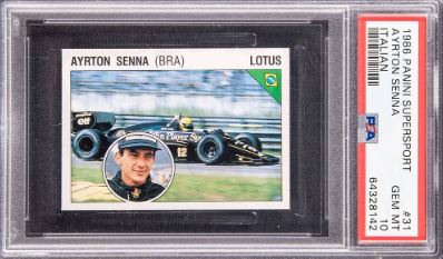1986 Panini Supersport Italian Ayrton Senna #31