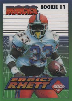 1994 Score #287 ERRICT RHETT TAMPA BAY BUCCANEERS ROOKIE CARD