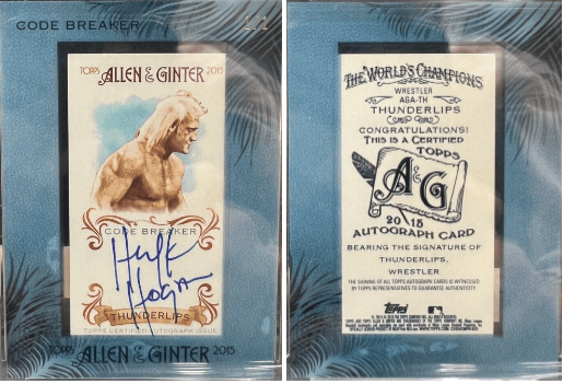 2015 Topps Allen & Ginter Code Breaker Thunderlips Autograph Hulk Hogan #AGATH 1/1