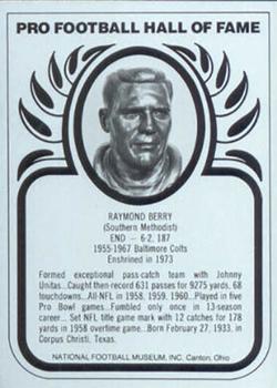 Happy Birthday, Raymond Berry!  Nearmint's Vintage Football Card Blog