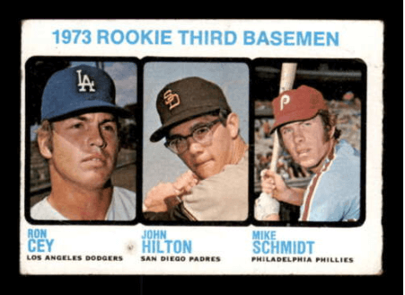 1973 Topps Rookie 3rd Basemen #615 (Ron Cey/John Hilton/Mike Schmidt)