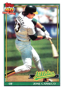 Jose Canseco #390 Prices, 1991 Topps