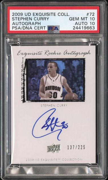 Upper Deck Exquisite Collection Stephen Curry Auto #72