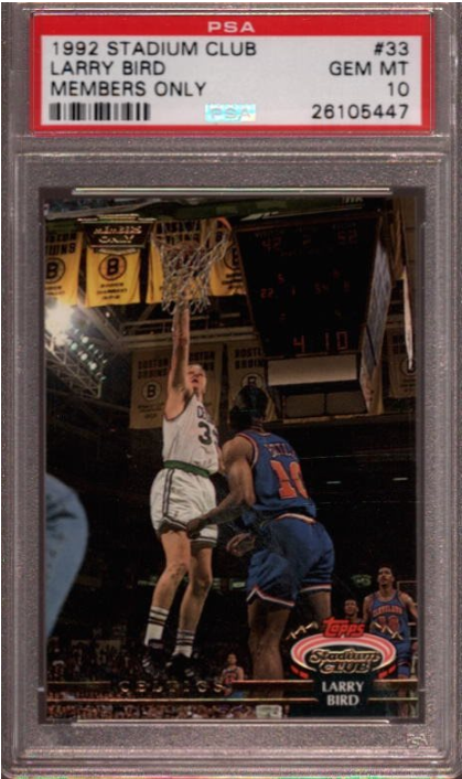 1992 Stadium Club Larry Bird #33