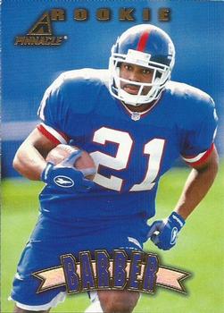 Tiki Barber autographed football card (New York Giants) 2000 Topps