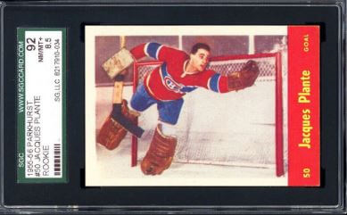 1955 Parkhurst Jacques Plante #50