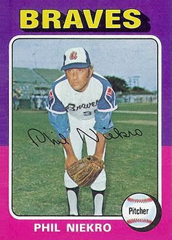 1982Topps Phil Niekro baseball card Atlanta Braves Ex-NrMt #185