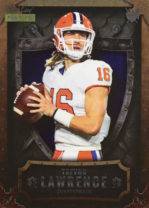 2021 Wild Card Matte Smoking Guns Blue #MSG-1 Trevor Lawrence