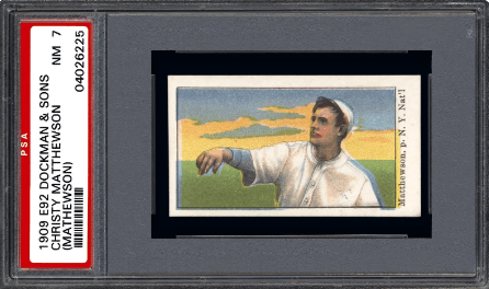 1909 Dockman & Sons E92 Christy Matthewson