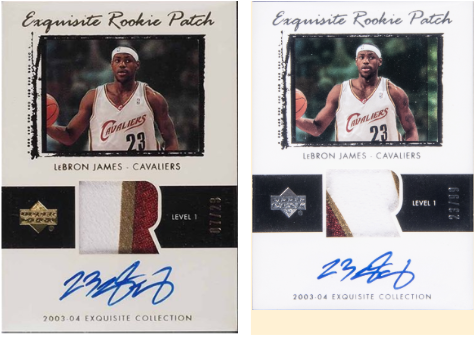 2003 Exquisite Collection LeBron James Rookie Patch Autograph Parallel #78 /23 - $5,200,000