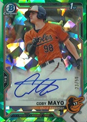 Coby Mayo 2021 Bowman Mega Box #BMA-CM Chrome Prospect Auto - Mojo