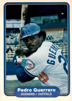1988 Fleer Pedro Guerrero card #514 Los Angeles Dodgers Baseball