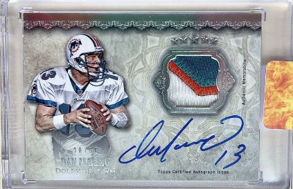 2012 Topps Five Star Dan Marino 3 Color Patch Jersey Auto #/75