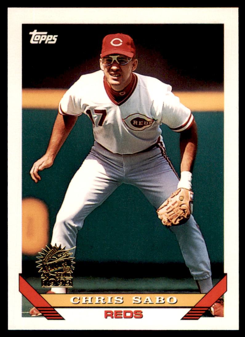 Chris Sabo autographed baseball card (Cincinnati Reds) 1990 US Playing #5  Hearts